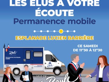 Permanence municipale mobile - Casino / Esplanade Lucien Barrière Du 6 avr au 2 nov 2024